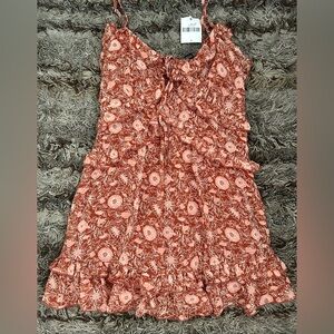 Forever 21 Floral Mini Dress in Red and White